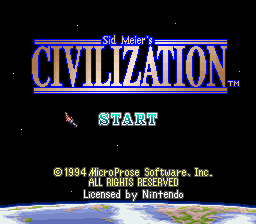 Civilization (USA) (Beta) Title Screen